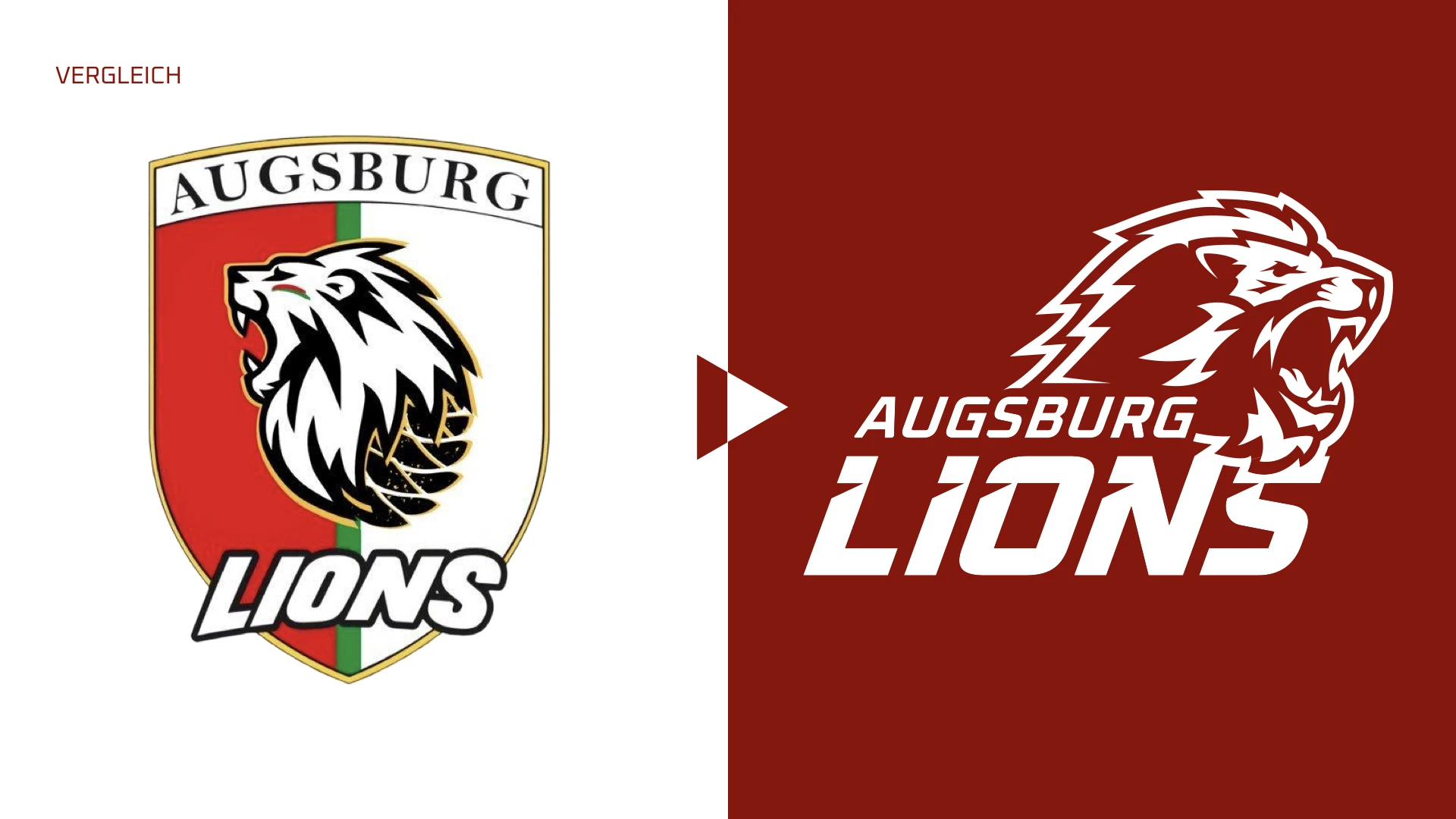Augsburg Lions Logo Comparison - Before and After